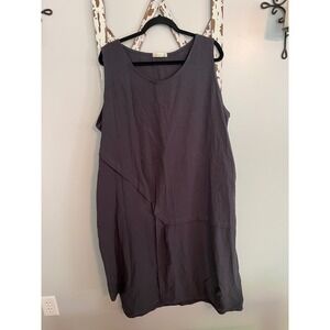 Best Tailor Linen Cotton Lagenlook Gray‎ Oversized Dress